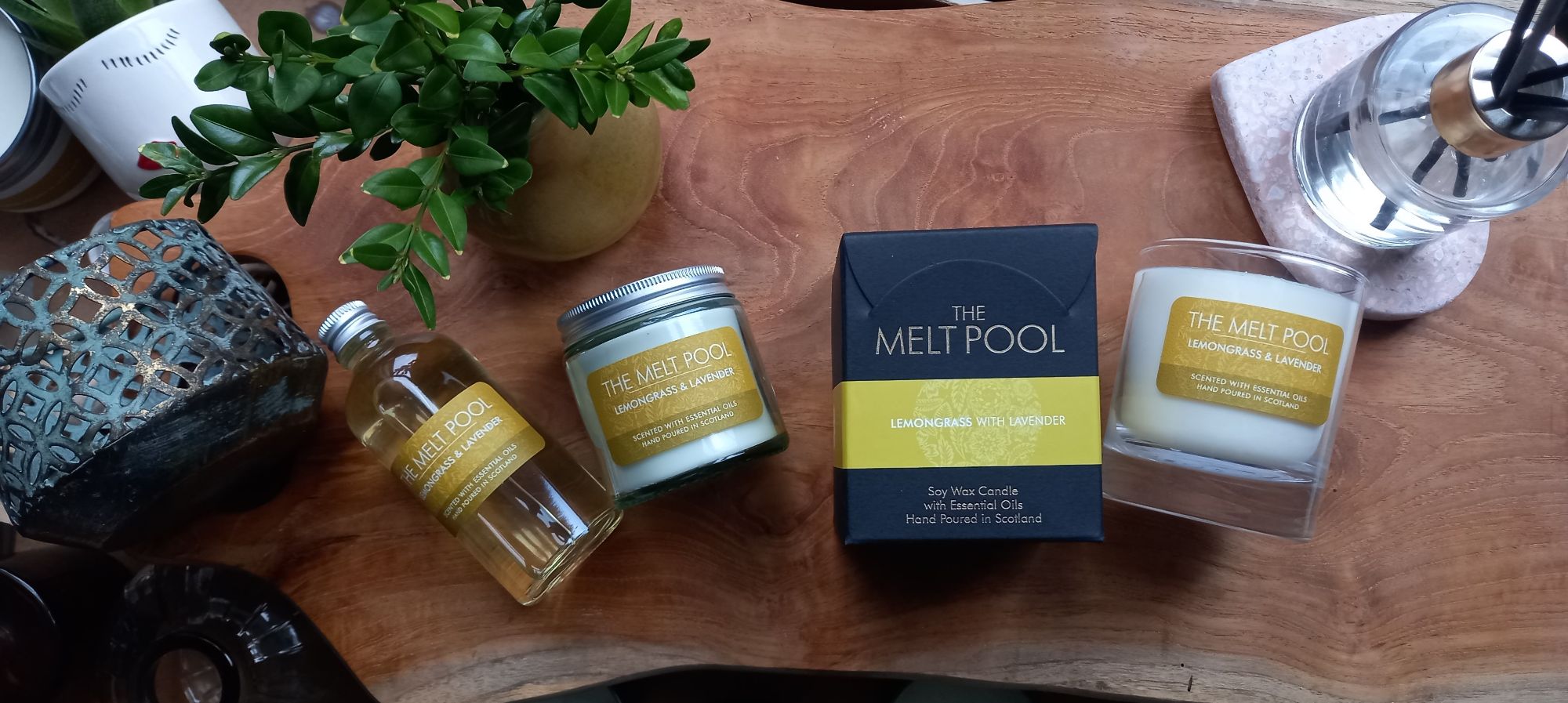 The Melt Pool Lemongrass and Lavender candles