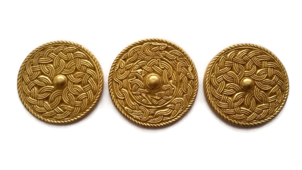 Chocolate Sutton Hoo Bridle Mounts