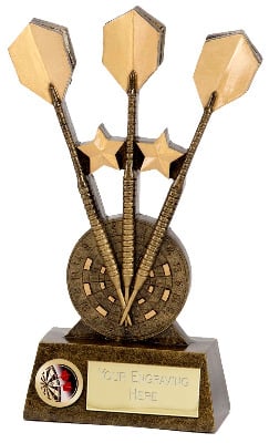 Pinnacle 3 Darts Trophy A1276A 15cm
