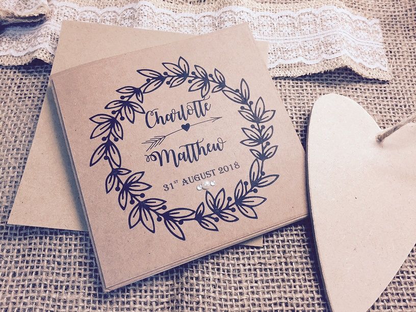 Rustic shabby chic wedding invitation