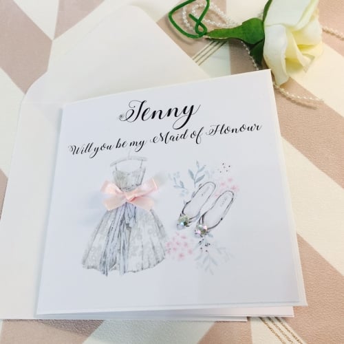 Bridesmaid Dress Invitation Card