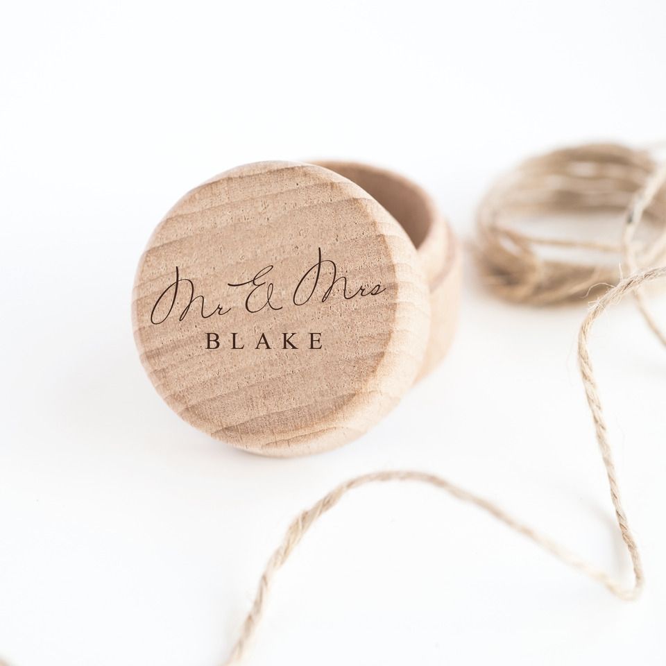 Personalised wedding ring box