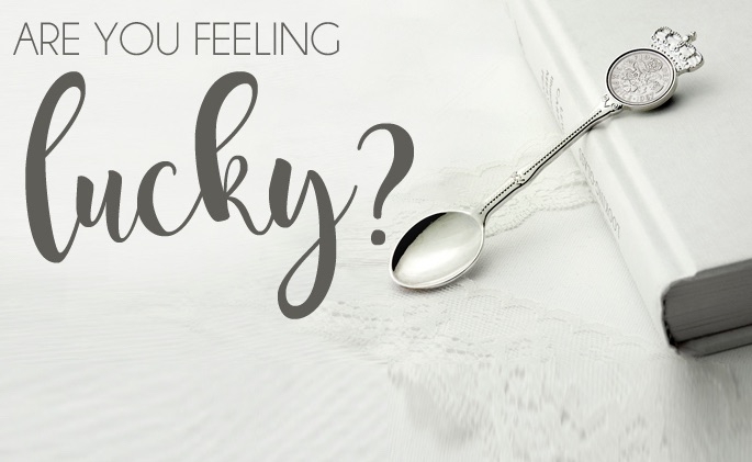 Lucky in love wedding favours personalised lotto tickets