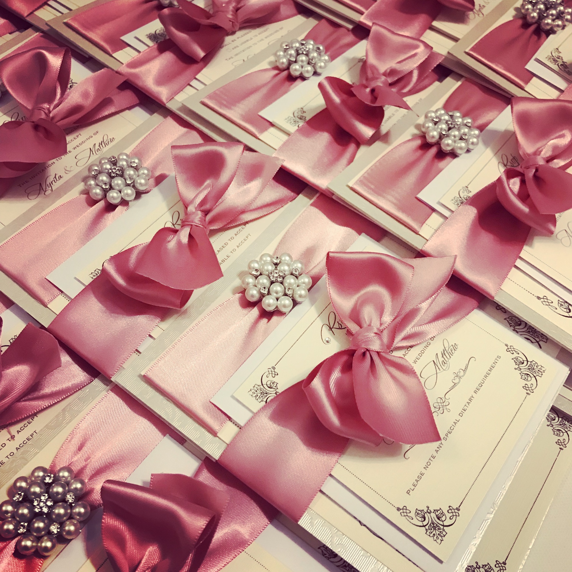 Luxury Pearl Wedding invitations