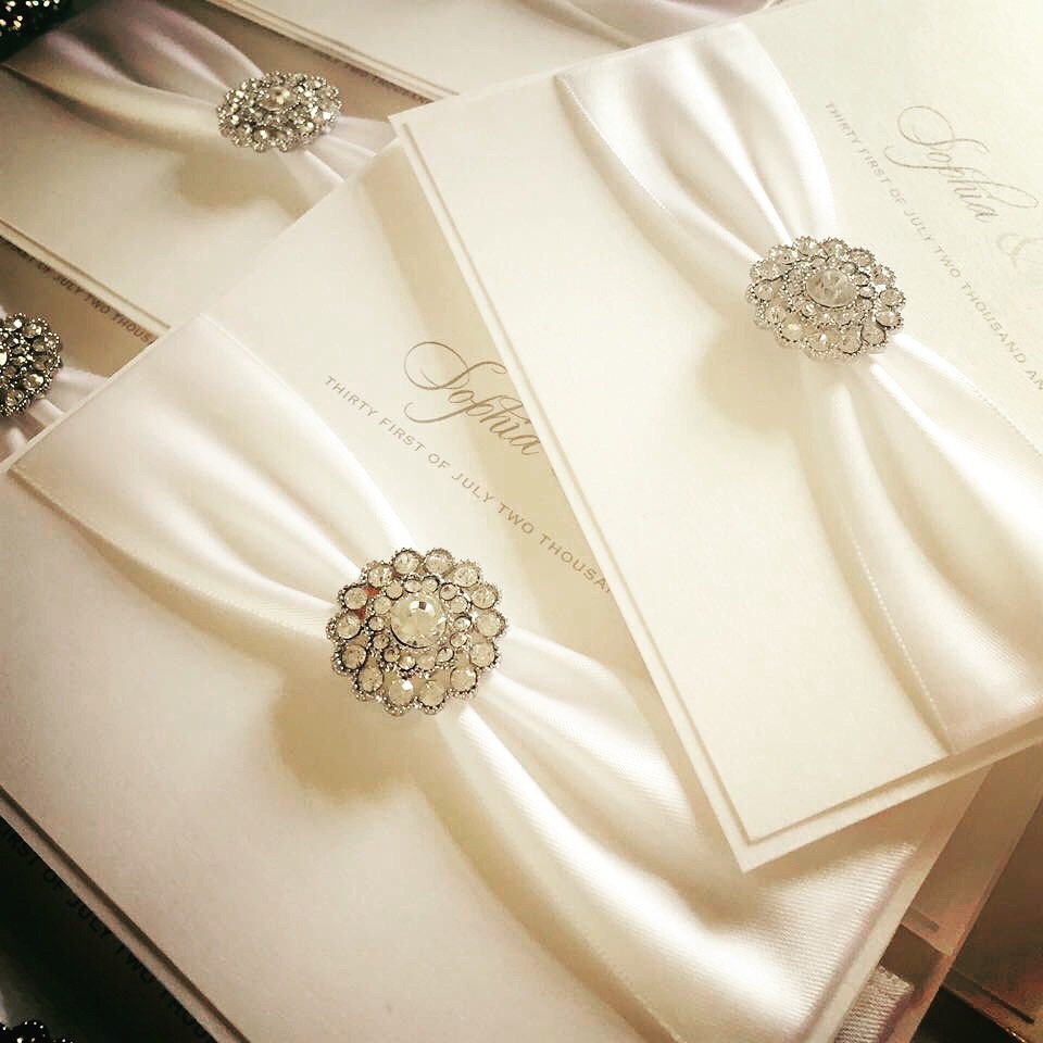 Luxury crystal wedding invitations