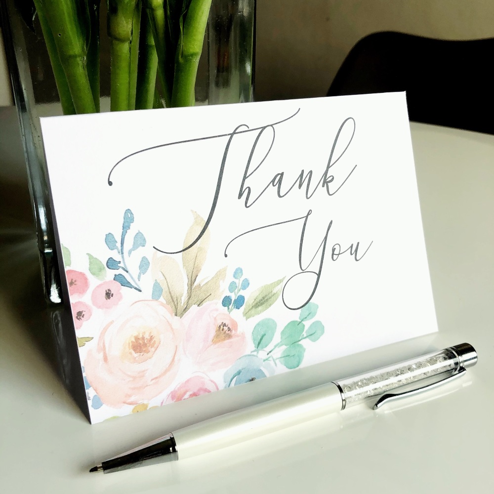 10 Personalised Thank You Wedding Cards
