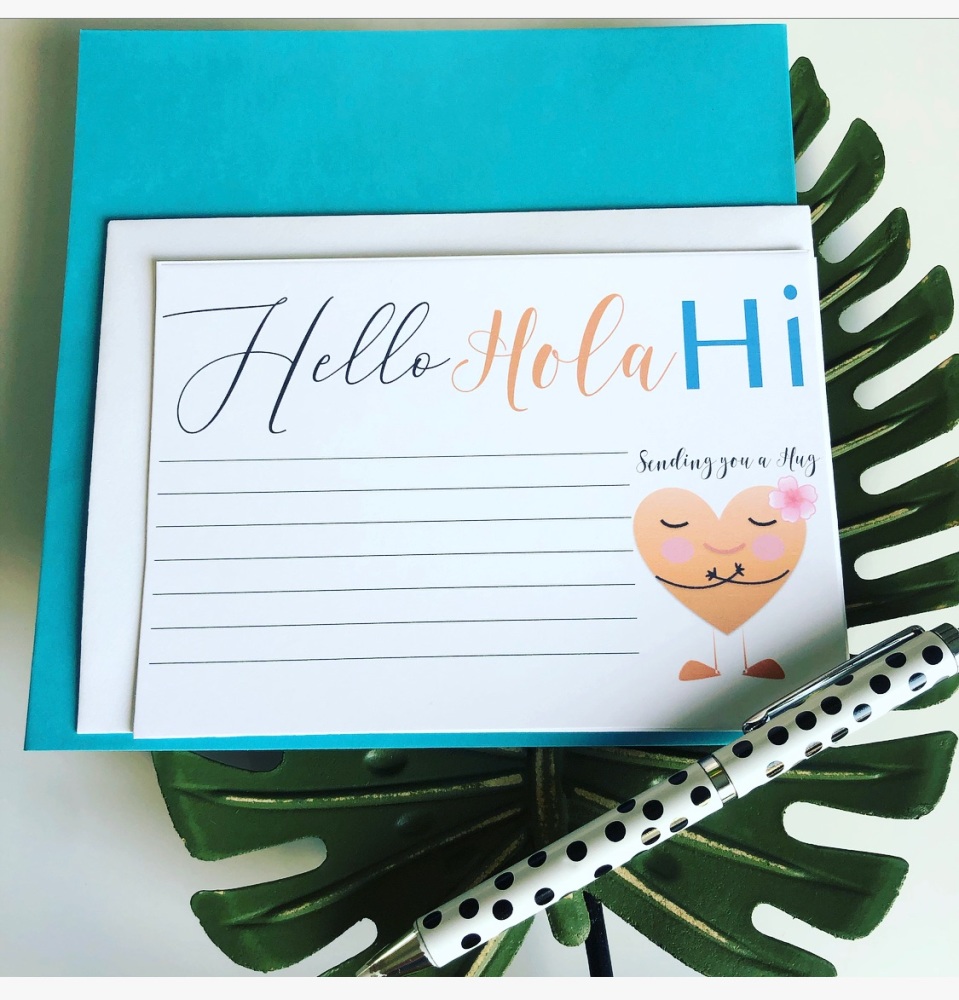 10 Postcard Notecards Sealed with a Hug Notelets Blank Note Message Cards