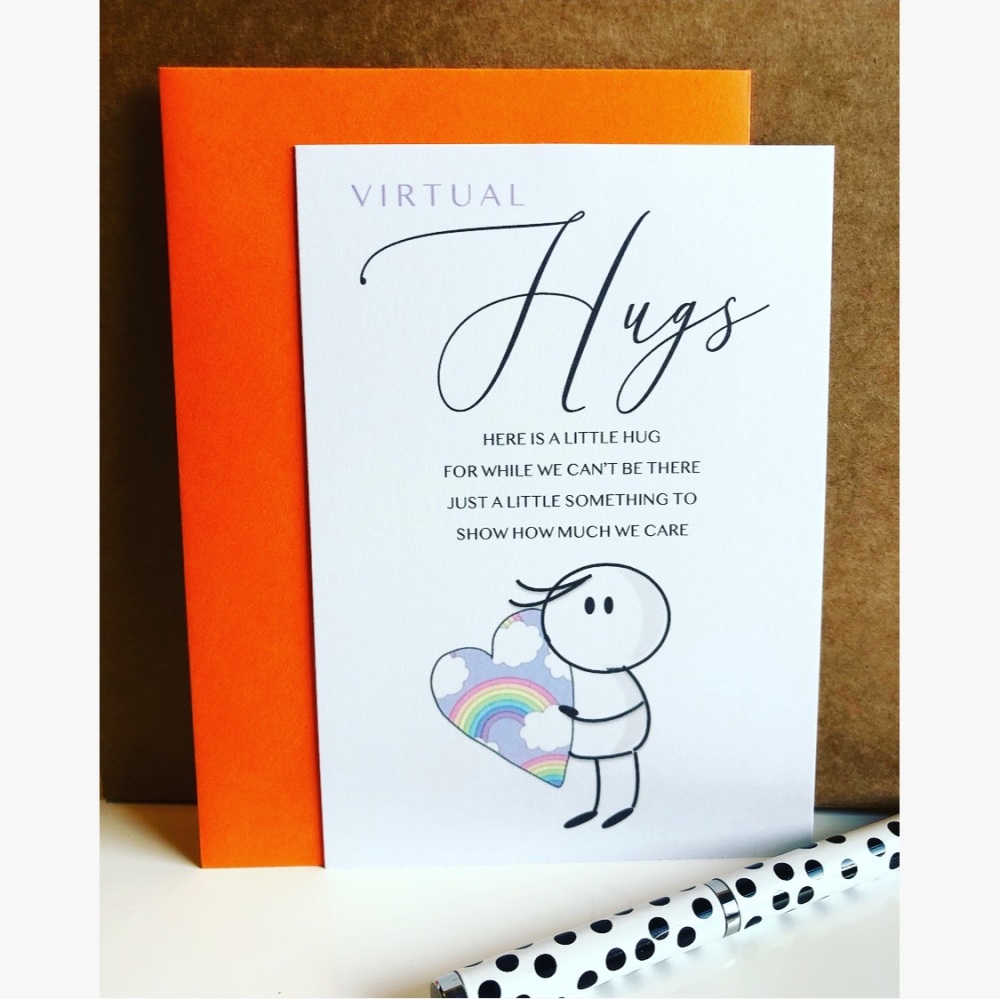 10 Paper Pocket Hugs Poem Cards with Envelopes