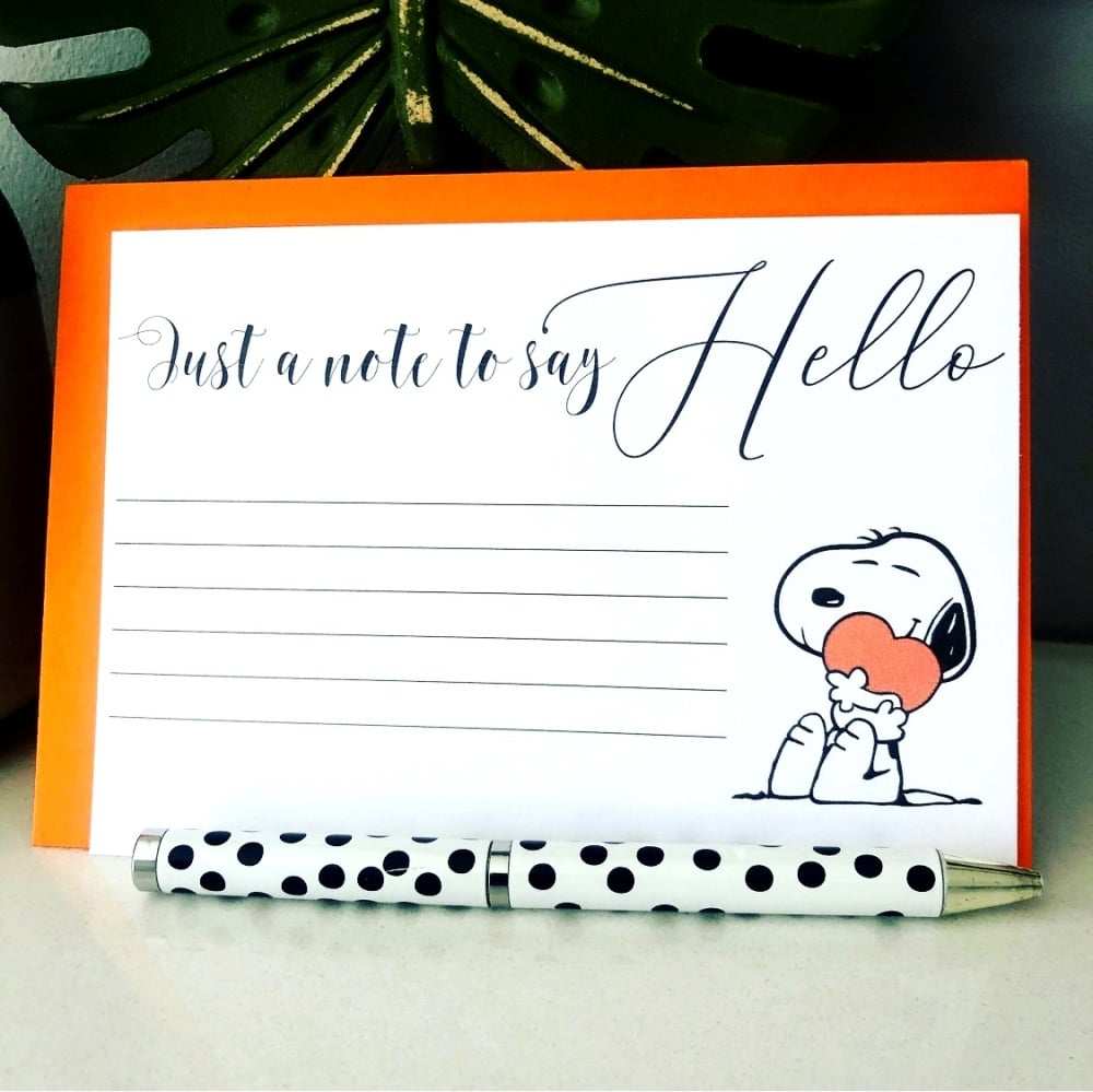 10 Hello Notelet Blank Postcards Set with Envelopes