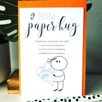 10 Little Pocket Paper Hugs Cards Rainbow Heart 