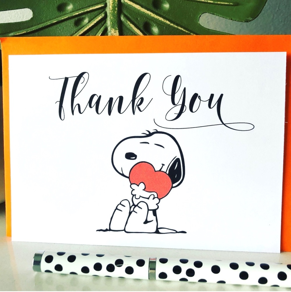 Cute Snoopy Thank You Cards Amor Designs