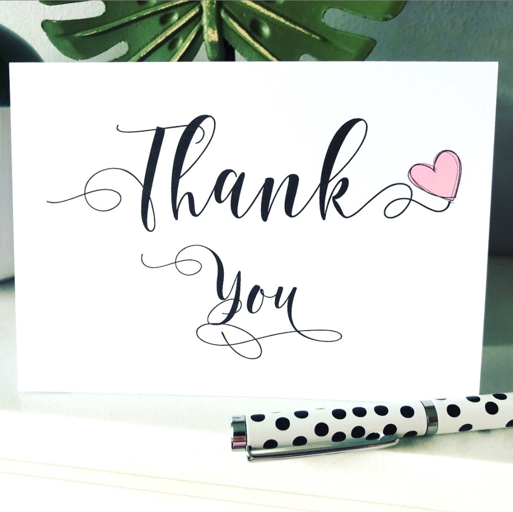10 Thank you Blank Wedding Cards Pack 
