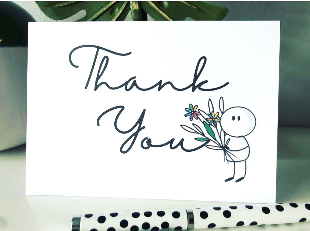 Cute Thank You Cards Multi Pack of 10
