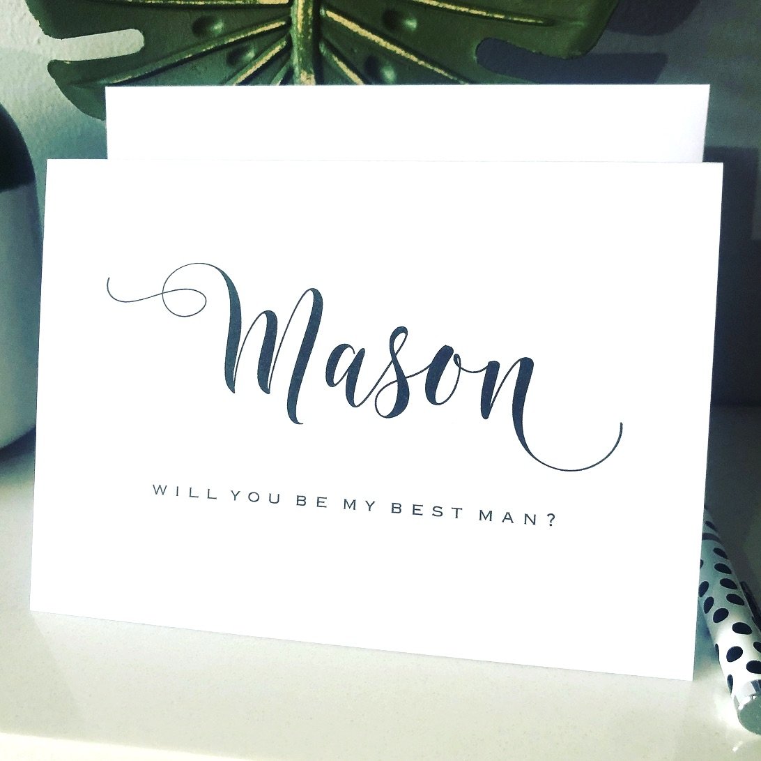 Contemporary Will you be my Best Man Card