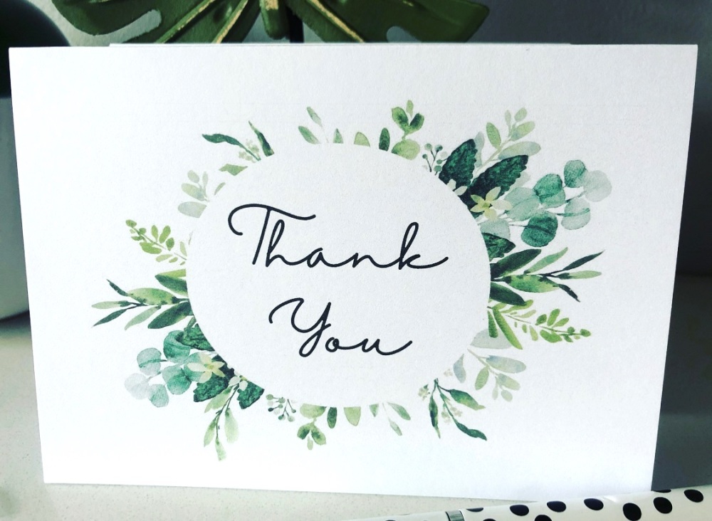 Rustic Floral Thank You Cards Pack with Envelopes