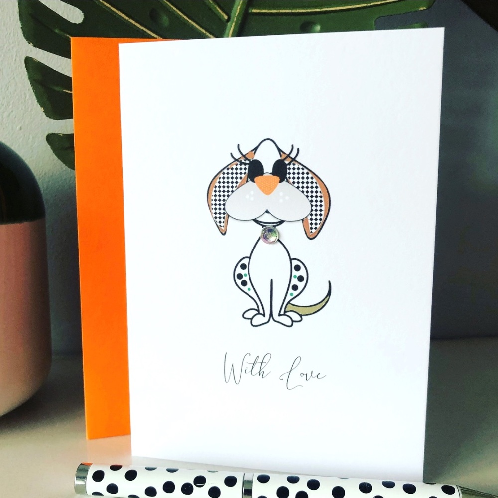 6 Pack Dog Animal Print Cards Notecards Customise