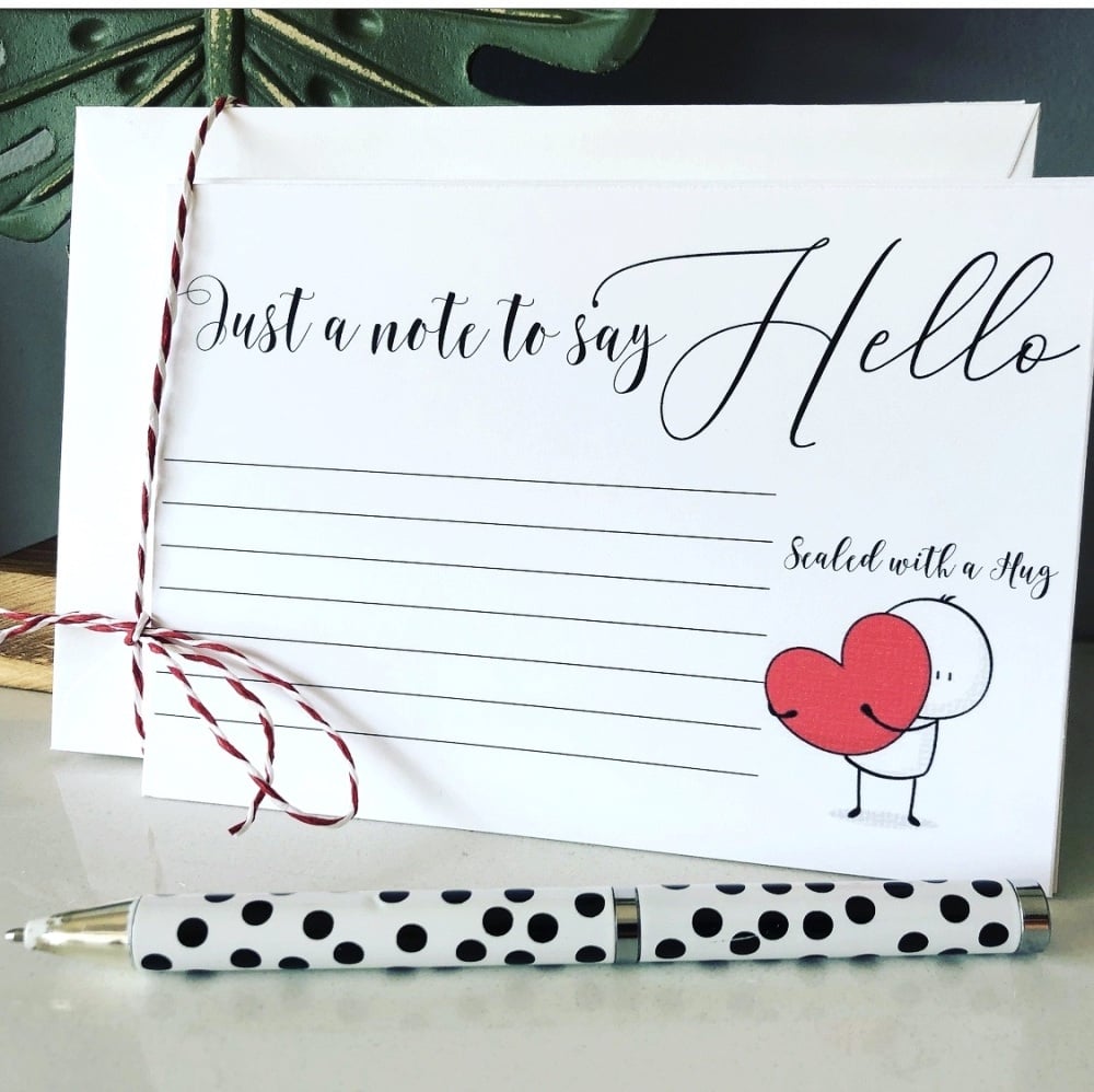 10 Postcard Notecards Sealed with a Hug Notelets Message Cards
