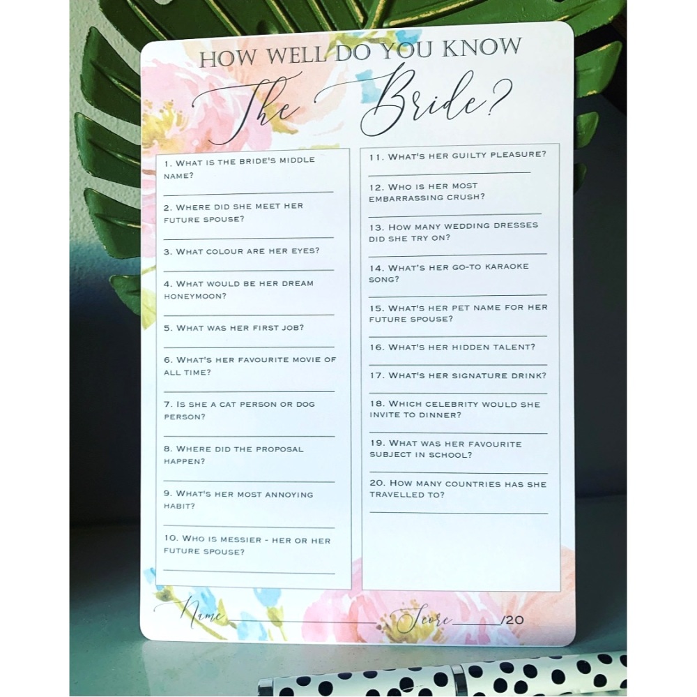 Hen Party Bridal Shower Card Games 10 Pack