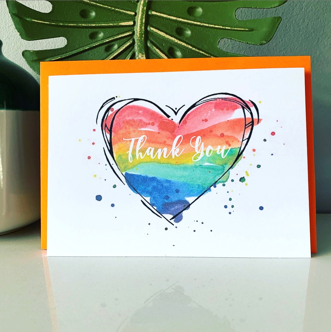 Thank You Cards Pack 10 Rainbow Notecards