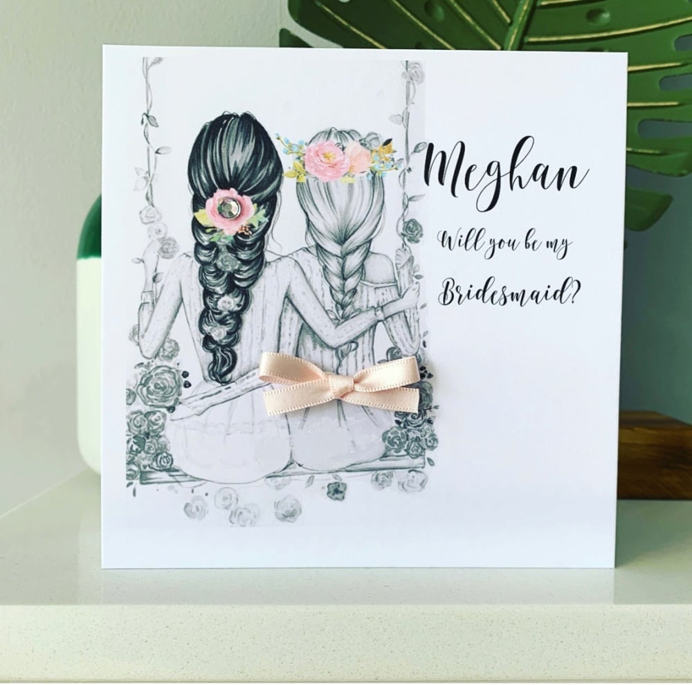 Will you be my Bridesmaid Best Friends Personalised Card