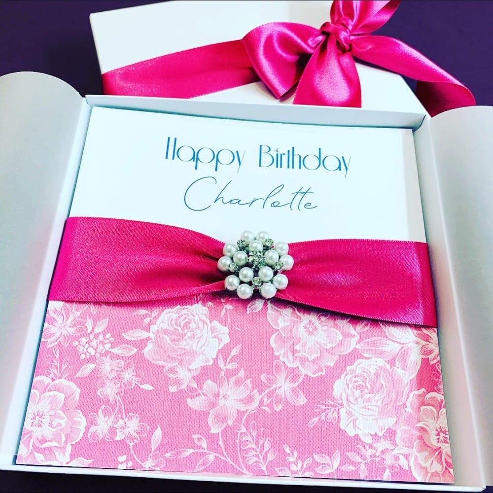 Luxury Birthday Card Personalised with Gift Box