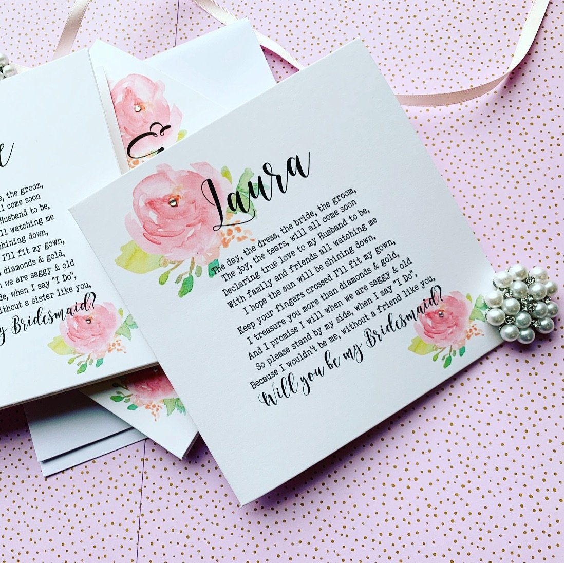 Bridesmaids Poem Will you be my Bridesmaid Card