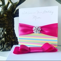 Luxury Personalised Birthday Card with Pearl