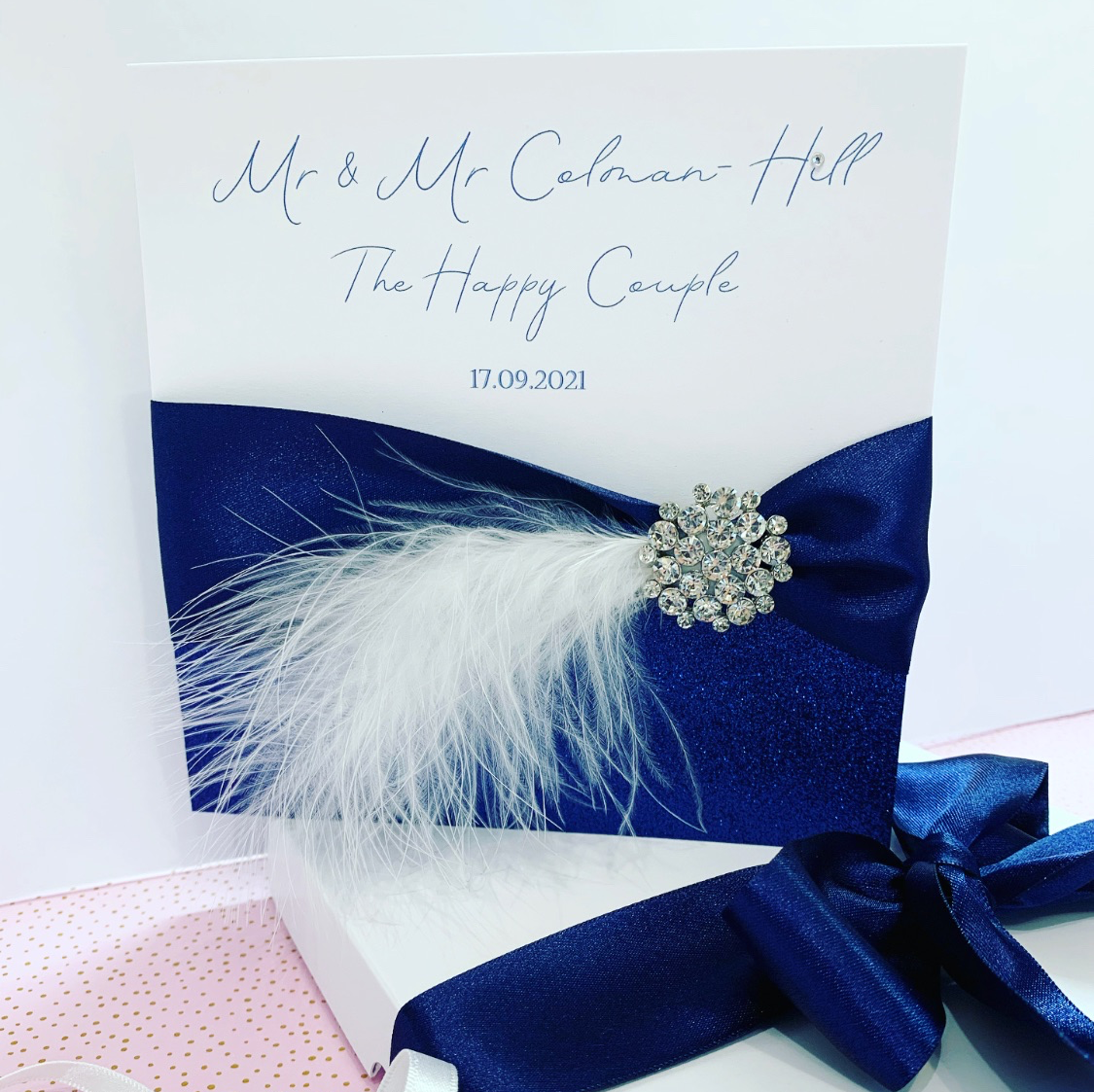 Wedding Day Cards with luxury gift box and personalised
