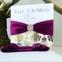 Bling Birthday Card, Luxury Personalised Card for Her