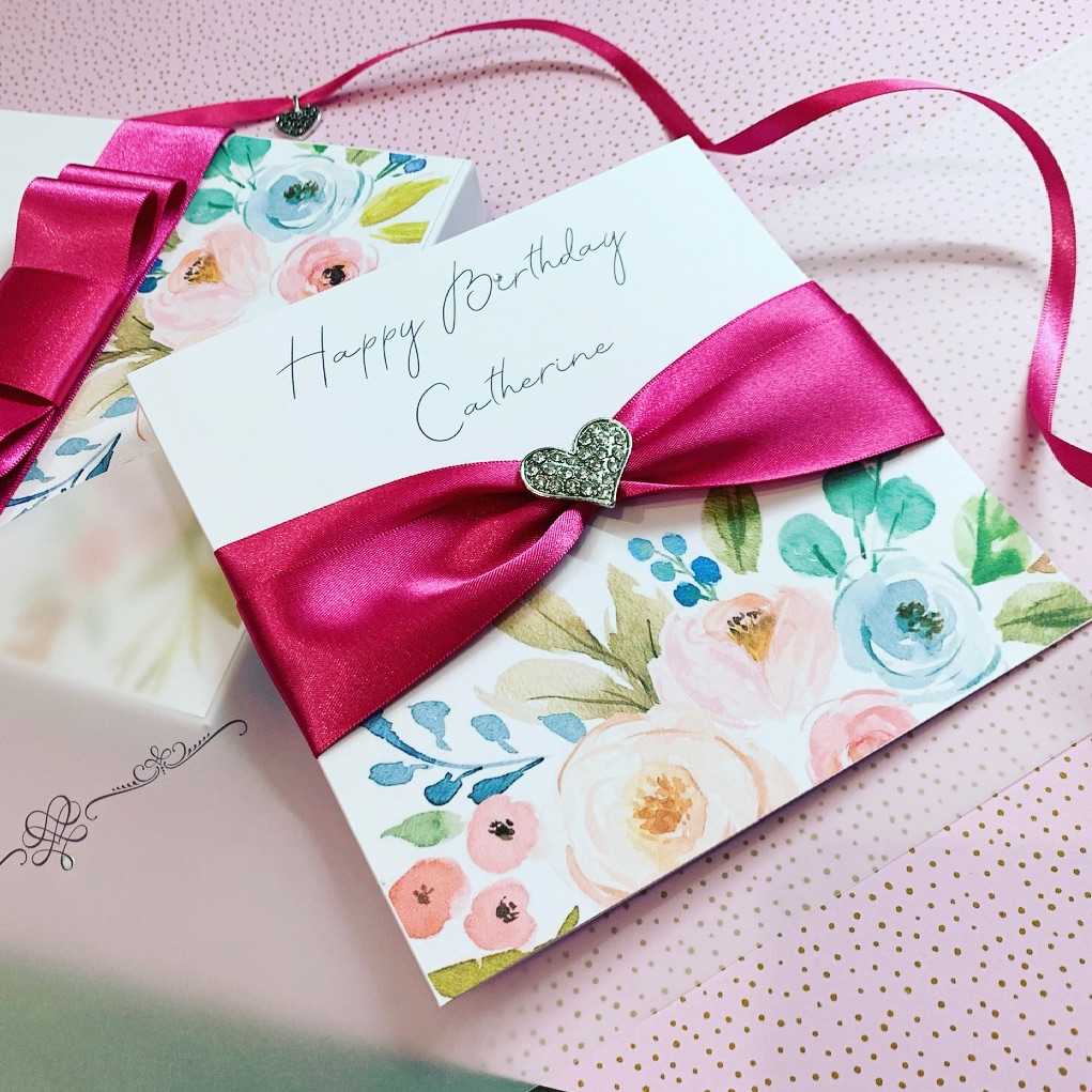Luxury Birthday Card Gift Boxed and Personalised 