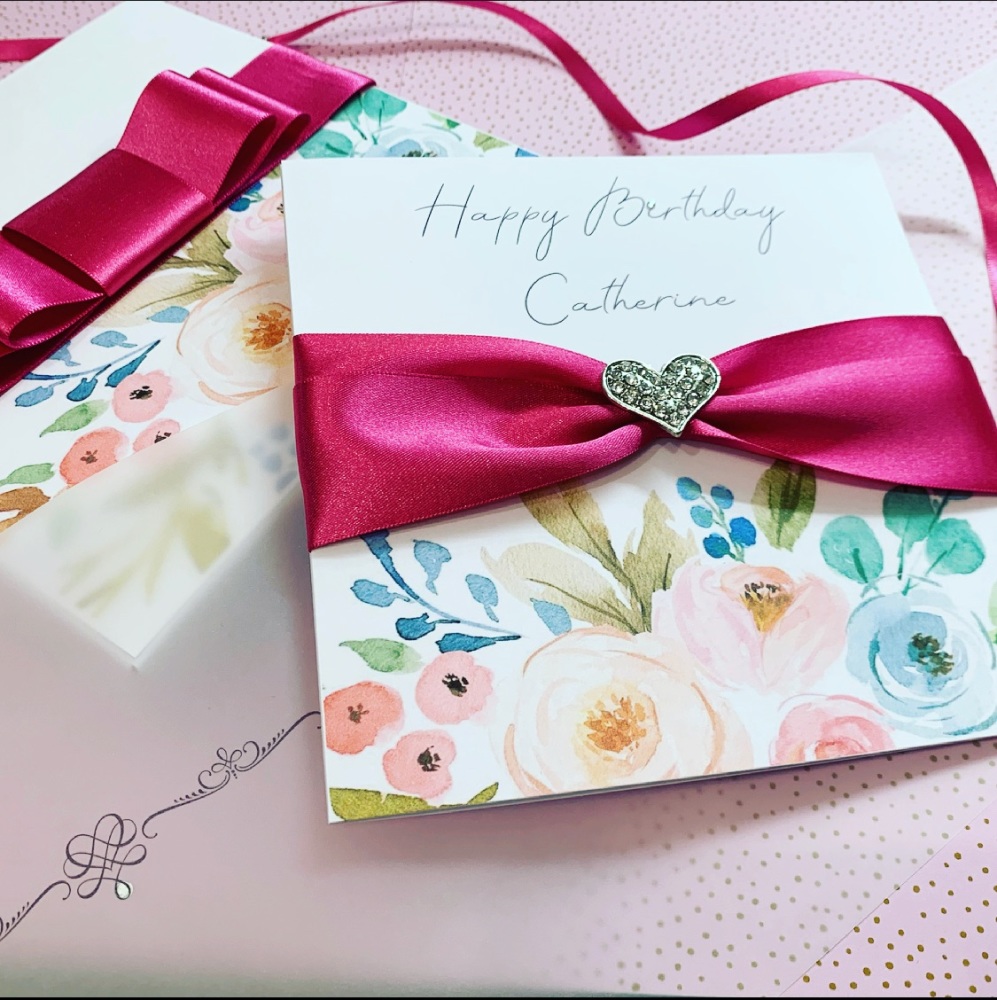 Luxury Birthday Card Gift Boxed and Personalised