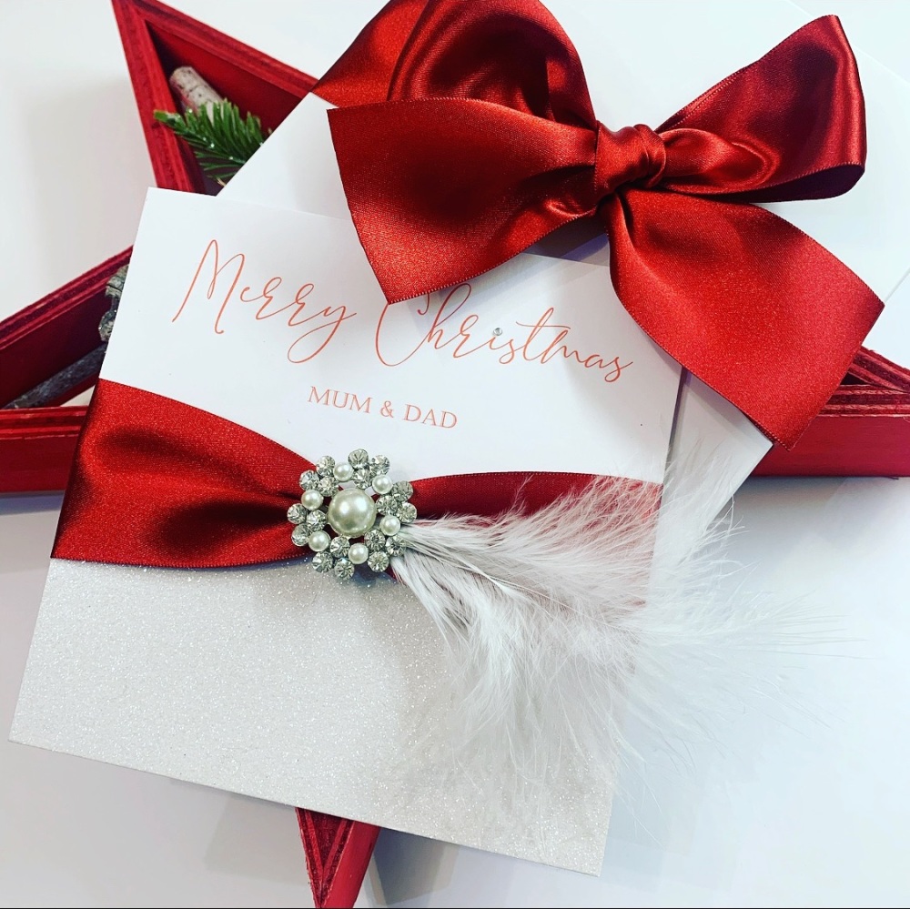 Luxury Christmas Card Personalised and Gift Boxed