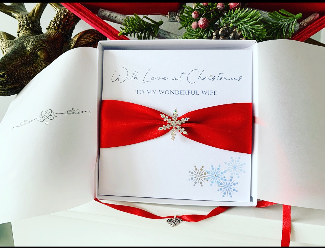 Luxury snowflake christmas cards