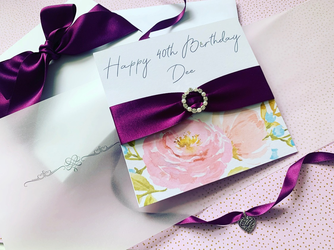 Luxury card for 40th birthday