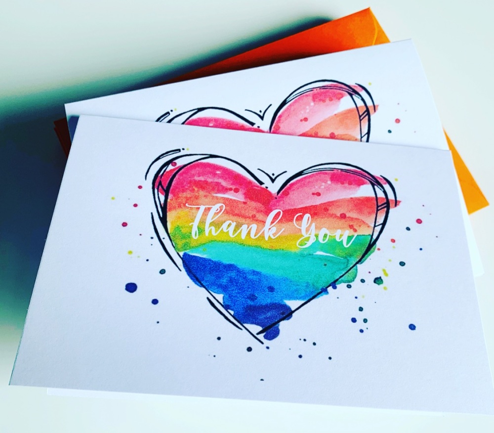 Colourful Thank You Cards Pack with Envelopes