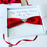Ruby Wedding Anniversary Luxury Card for Wife Husband