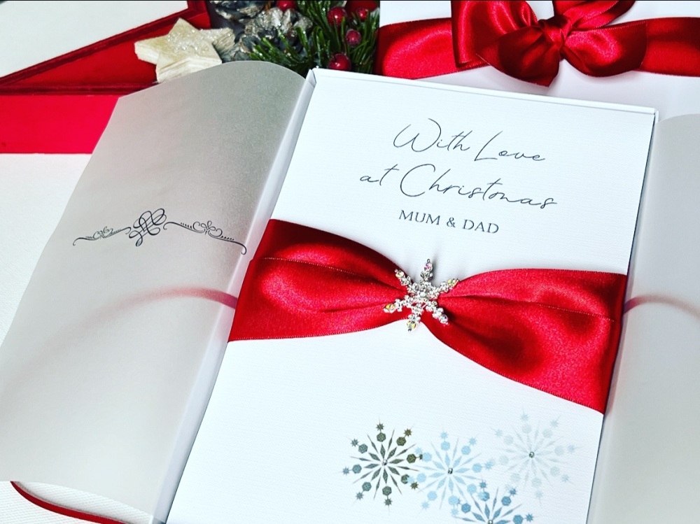 Luxury Christmas Card with Gift Box