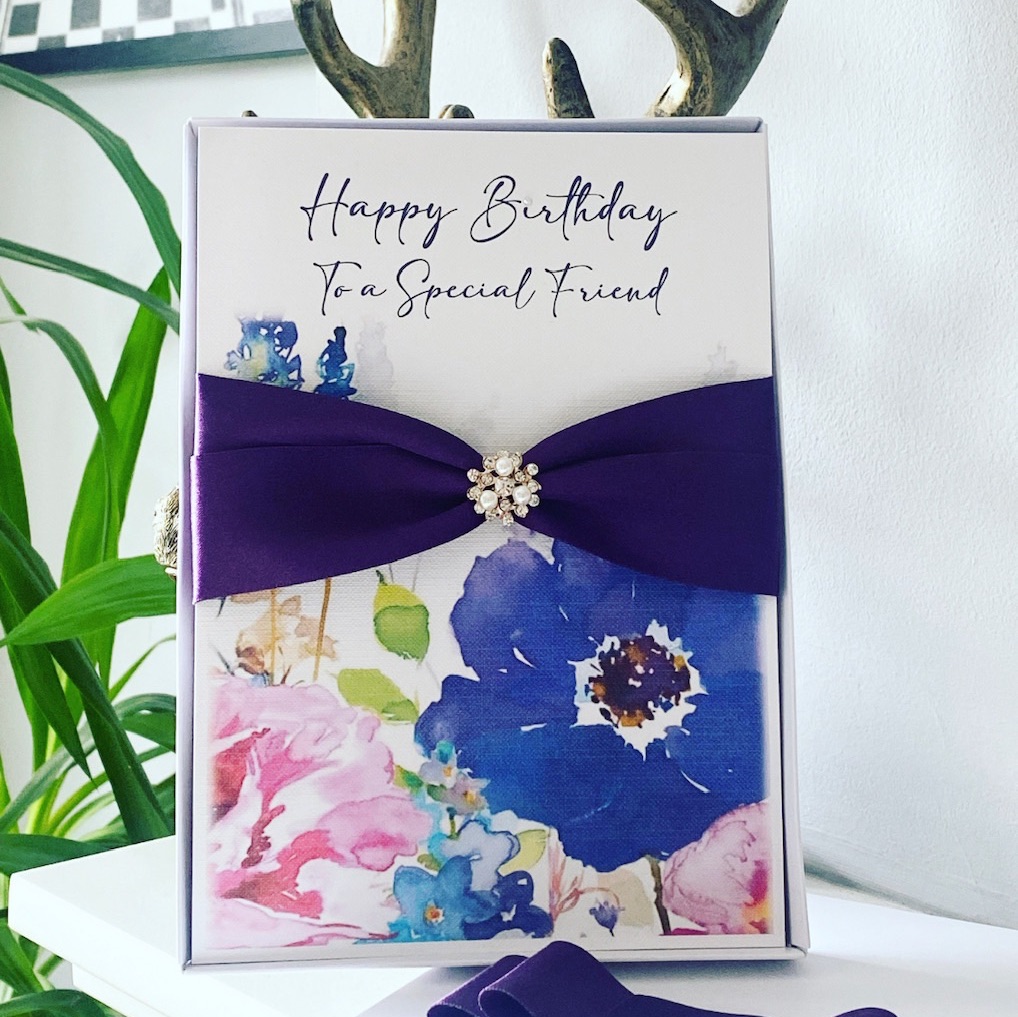 Luxury Boxed Birthday Card Personalised with Gift Box