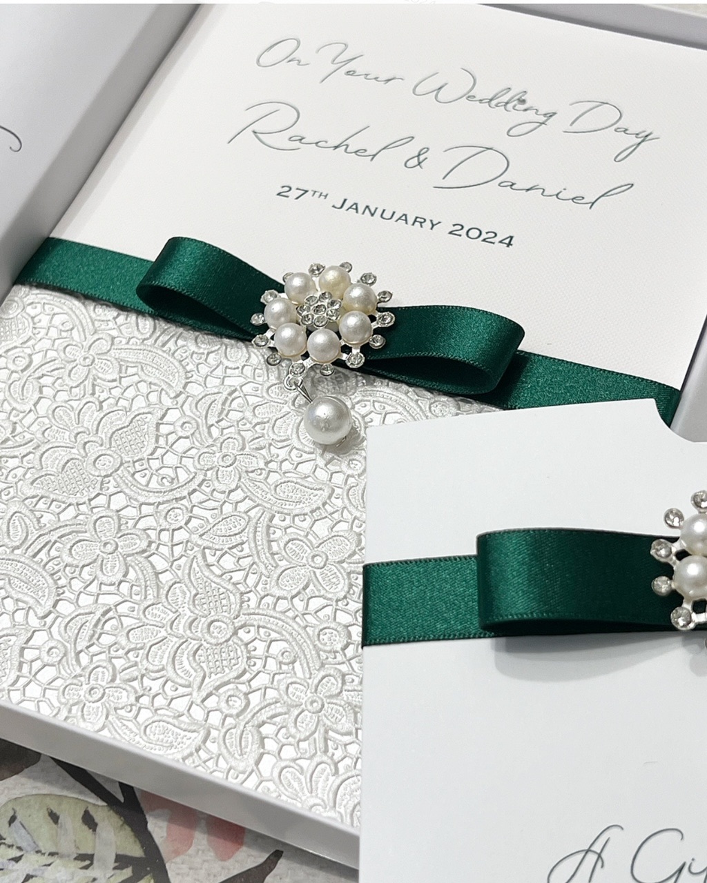 Beautiful boxed wedding day cards