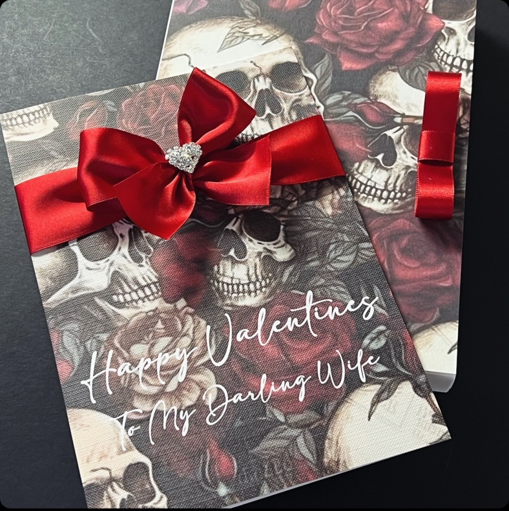 Gothic Valentines Day Card with Luxury Gift Box