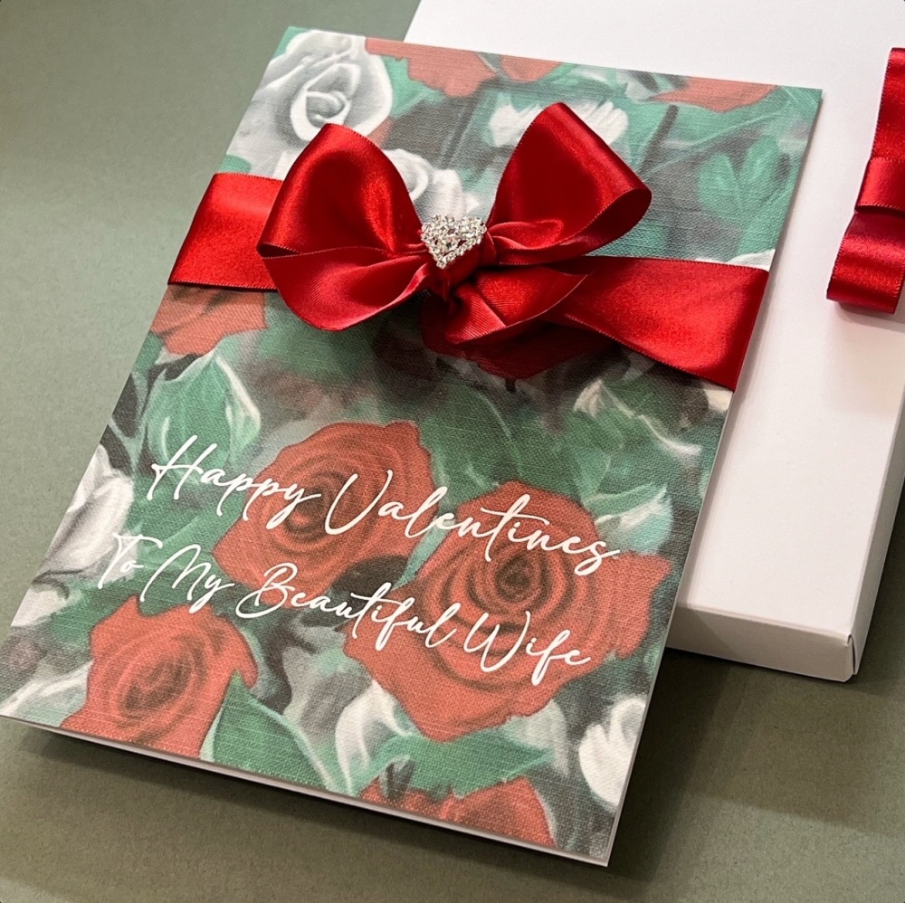 Personalised Valentines Day Card with Luxury Gift Box