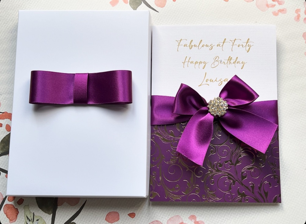 Fabulous at Forty Luxury Personalised Birthday Card