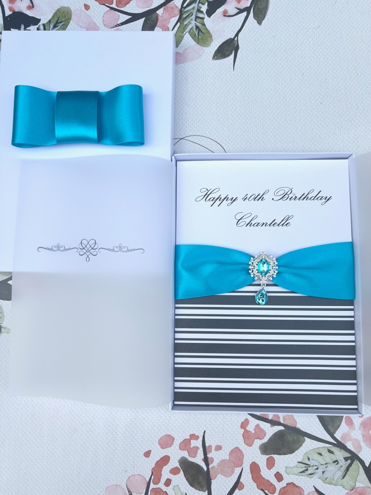 Luxury Personalised Birthday Card Boxed Gift