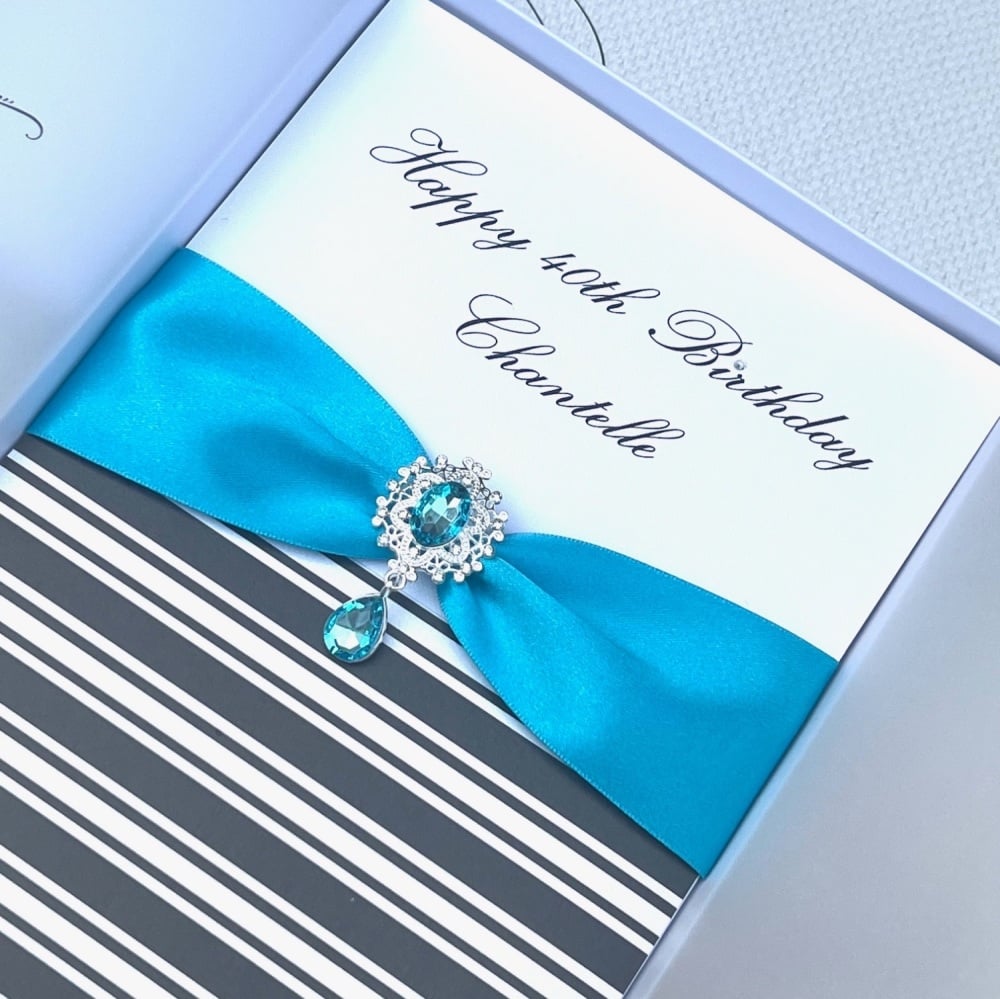 Luxury Personalised Birthday Card Boxed Gift