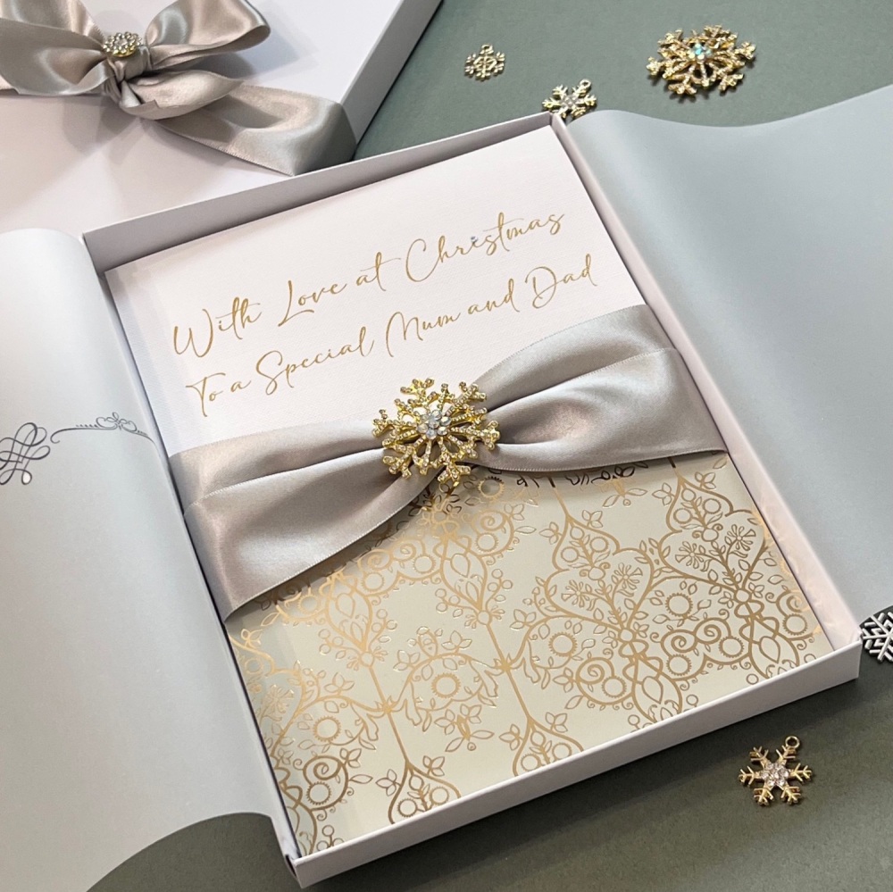 Luxury Christmas Card for a Special Mum Dad, Wife, Husband