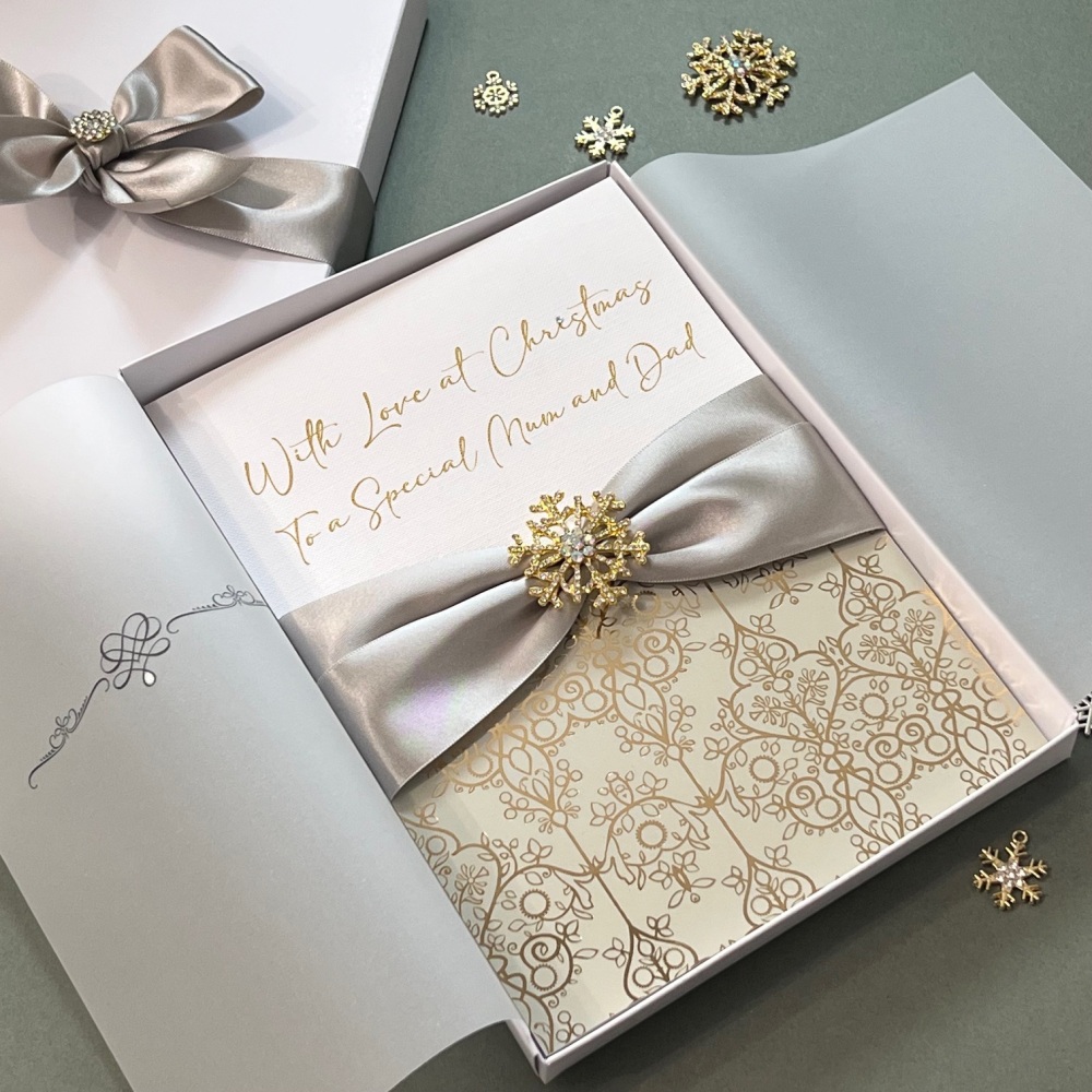 Luxury Christmas Card for a Special Mum Dad, Wife, Husband