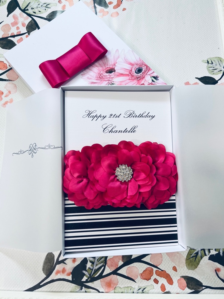 Luxury Boxed Birthday Card with Personalised Message