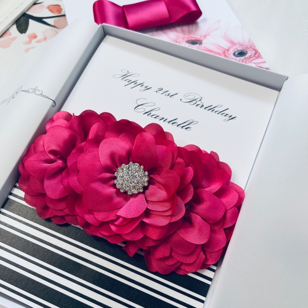 Luxury Boxed Birthday Card with Personalised Message