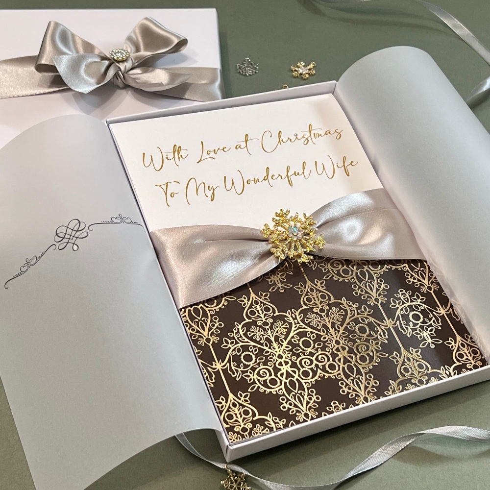 Luxury Christmas Card for a Special Mum Dad, Wife, Husband