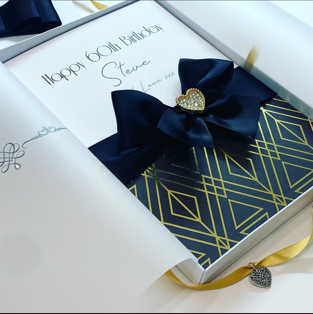 Art Deco Luxury Gatsby Boxed Birthday Card